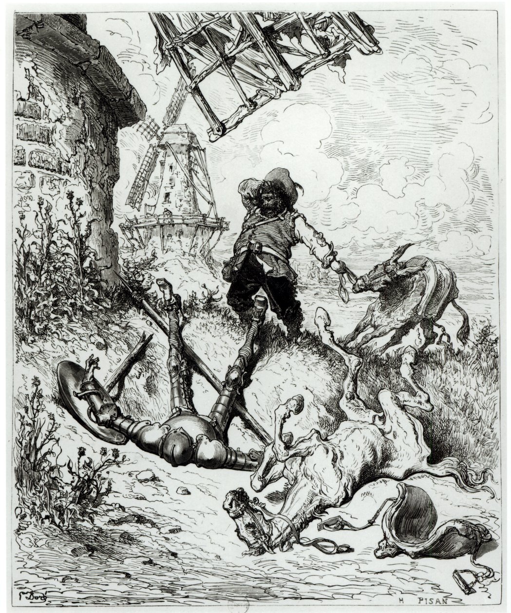 Don Quichotte et les moulins à vent, de 