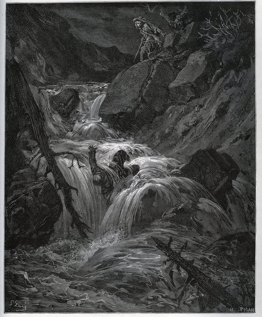 Dorothée, déguisée en jeune paysanne, libère son valet lubrique - de "Don Quichotte de la Manche" de Miguel Cervantes - Gustave Dore