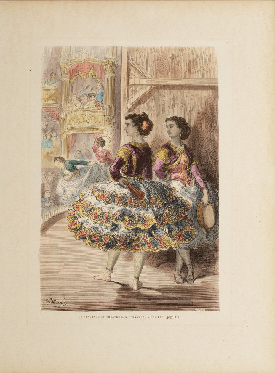El fandango au Théâtre de San Fernando de Séville, vers 1874 - Gustave Dore