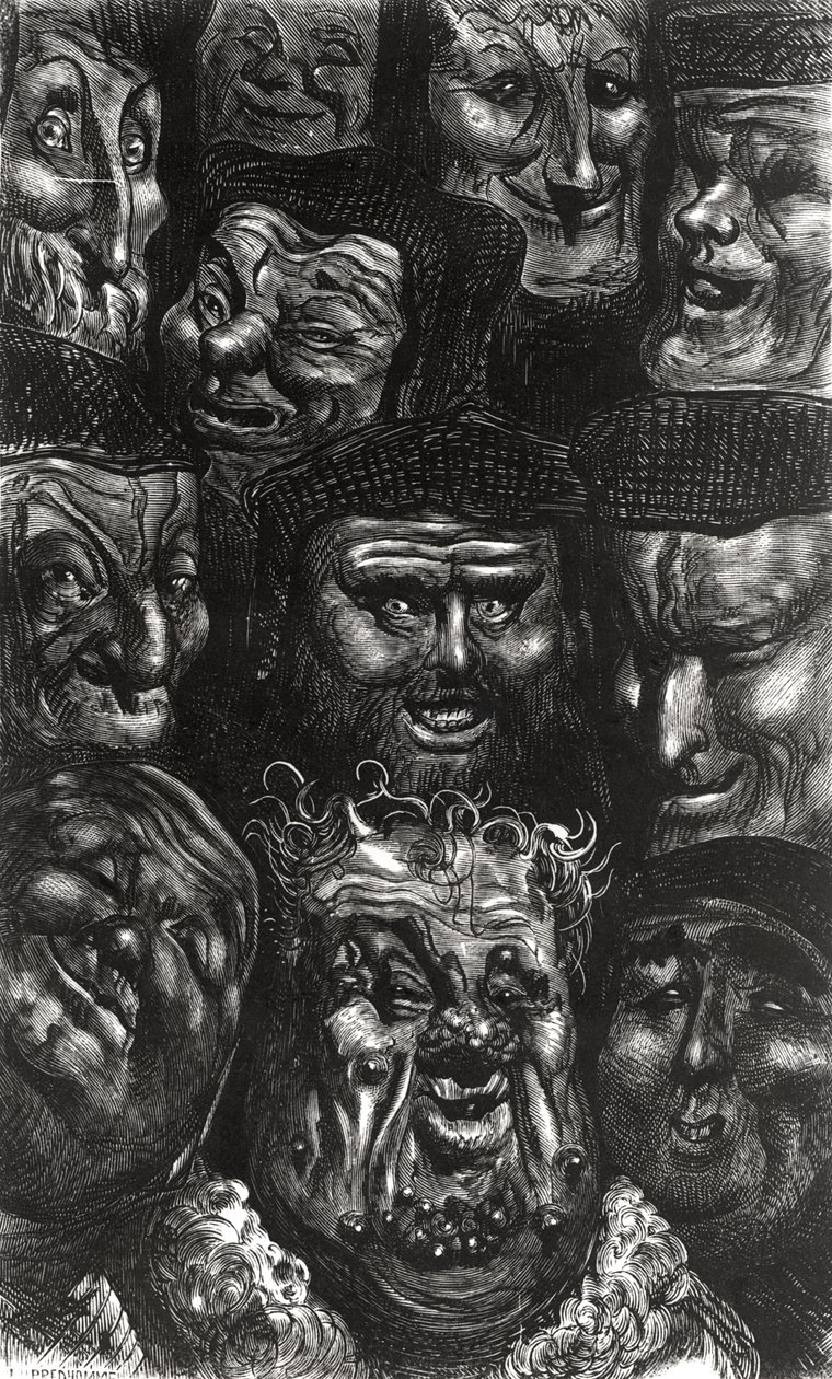 Onze visages grotesques de 