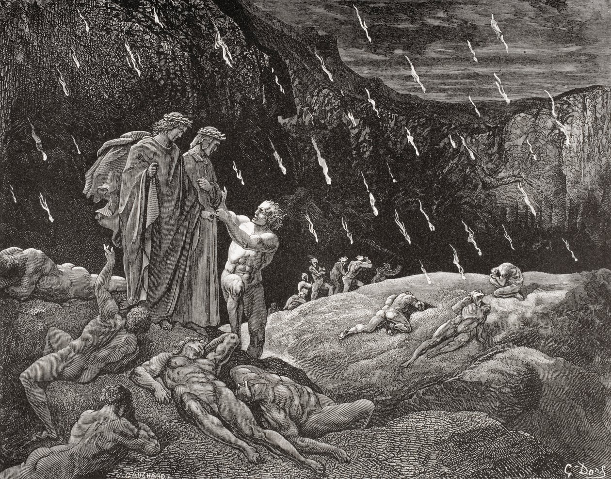 Gravure de Gustave Doré 1832-1883 artiste et illustrateur français pour l