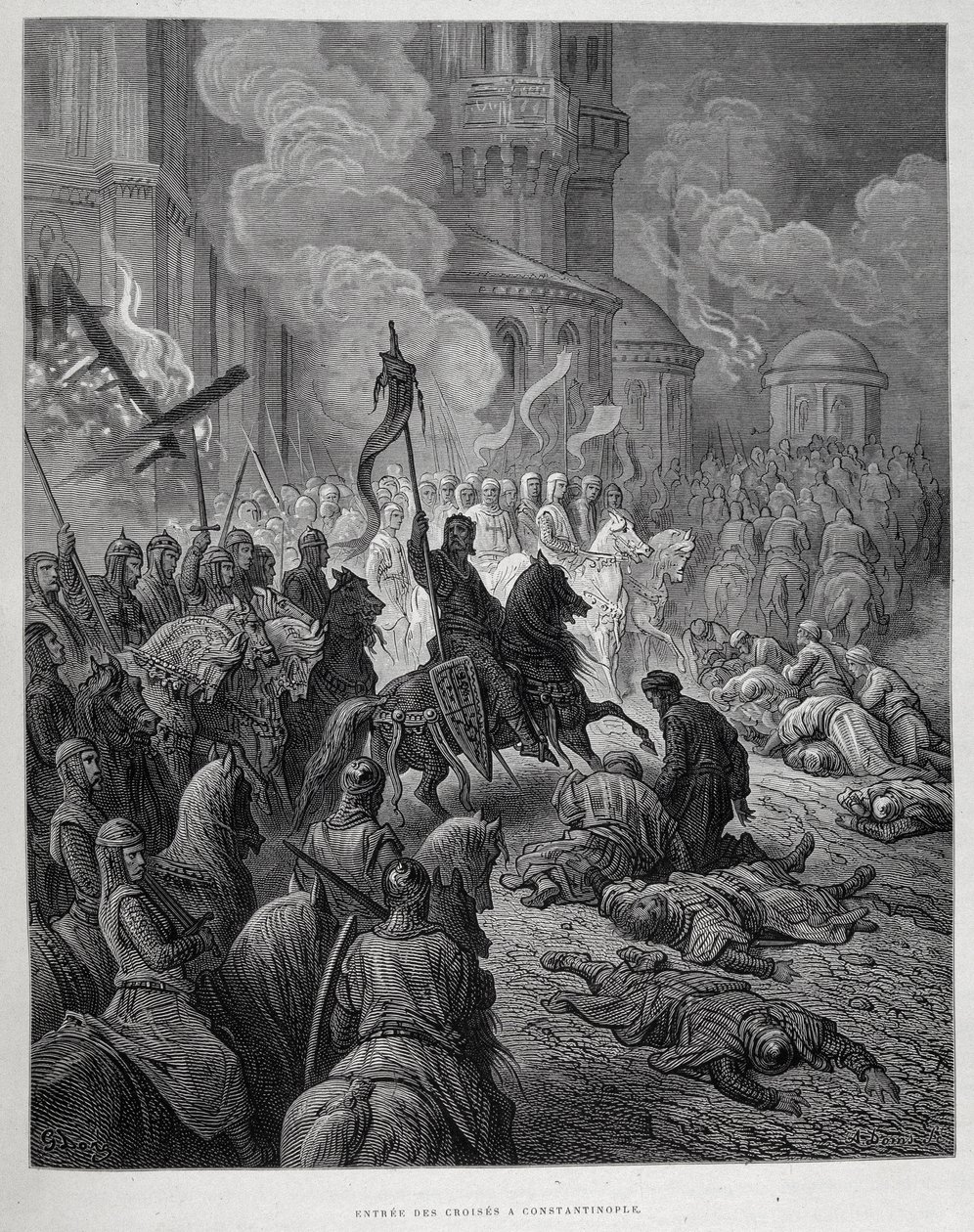 Entrée des Croisés à Constantinople lors de la Quatrième Croisade par Gustave Doré - Gustave Dore