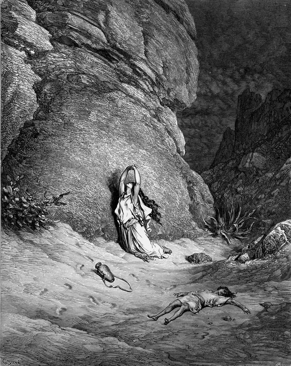 Agar et Ismaël, gravure de Doré - Gustave Dore