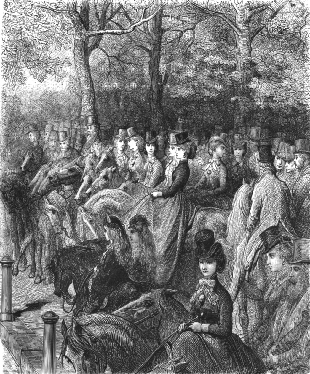 Hyde Park Corner-The Row, 1872 - Gustave Dore