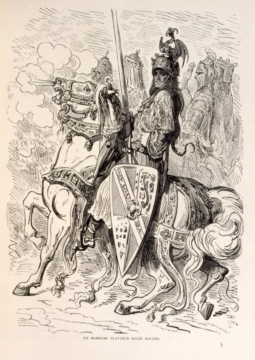 Illustration de Roland à cheval, de La légende de Croque-Mitaine - Gustave Dore