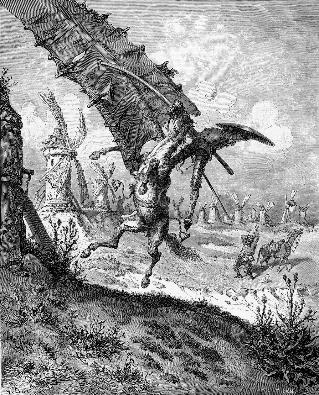 Illustration du livre Don Quichotte de la Manche par M. de Cervantes, 1863 - Gustave Dore