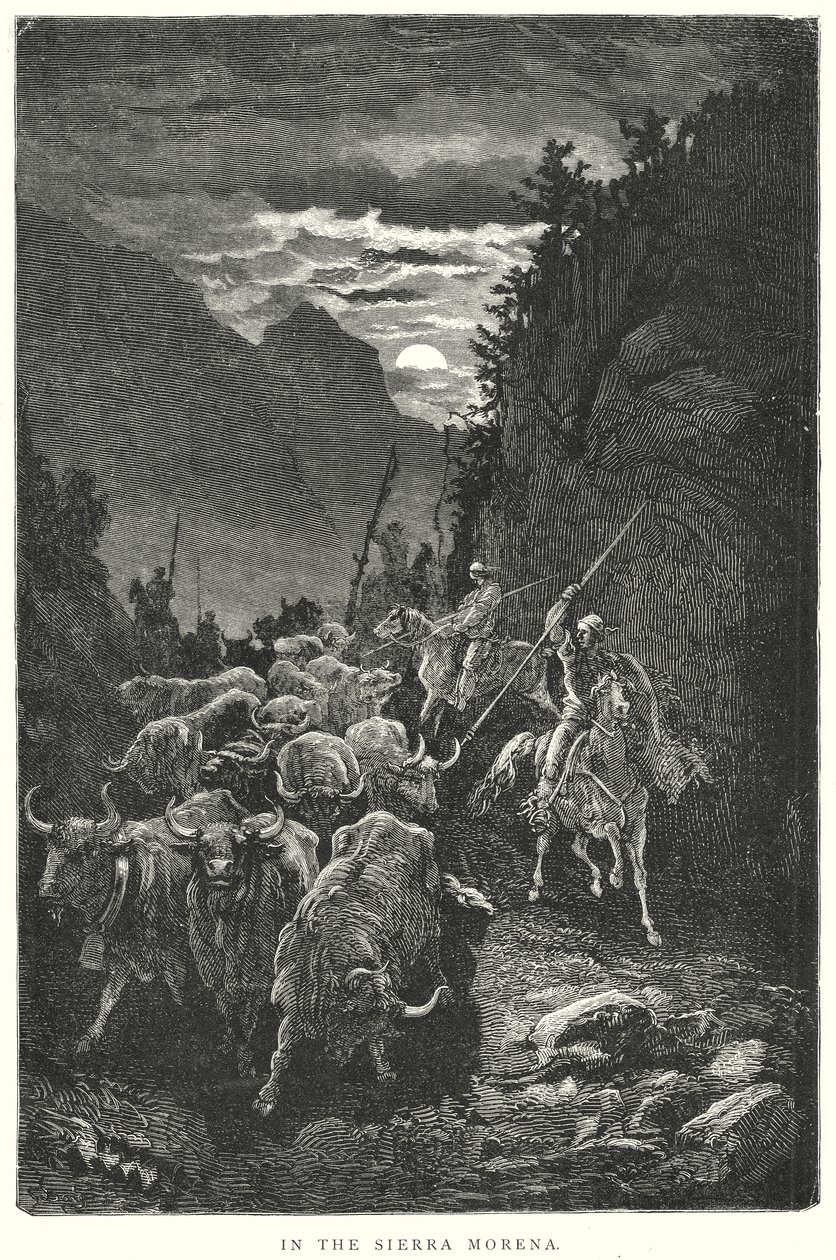 Dans la Sierra Morena (gravure) - Gustave Dore