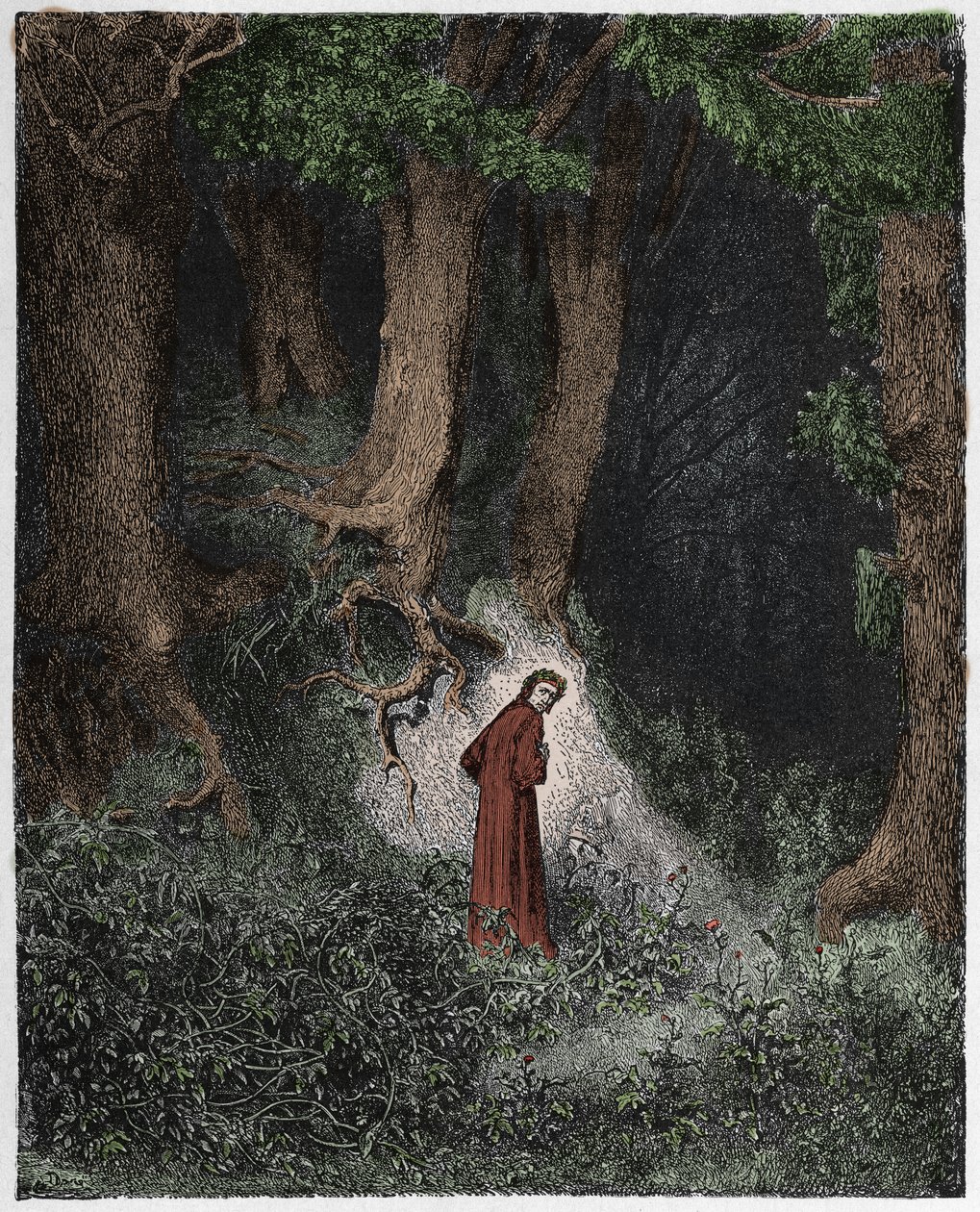 Enfer, Chant 1 : Dante dans la forêt sauvage, illustration de "La Divine Comédie" de Dante Alighieri - Gustave Dore