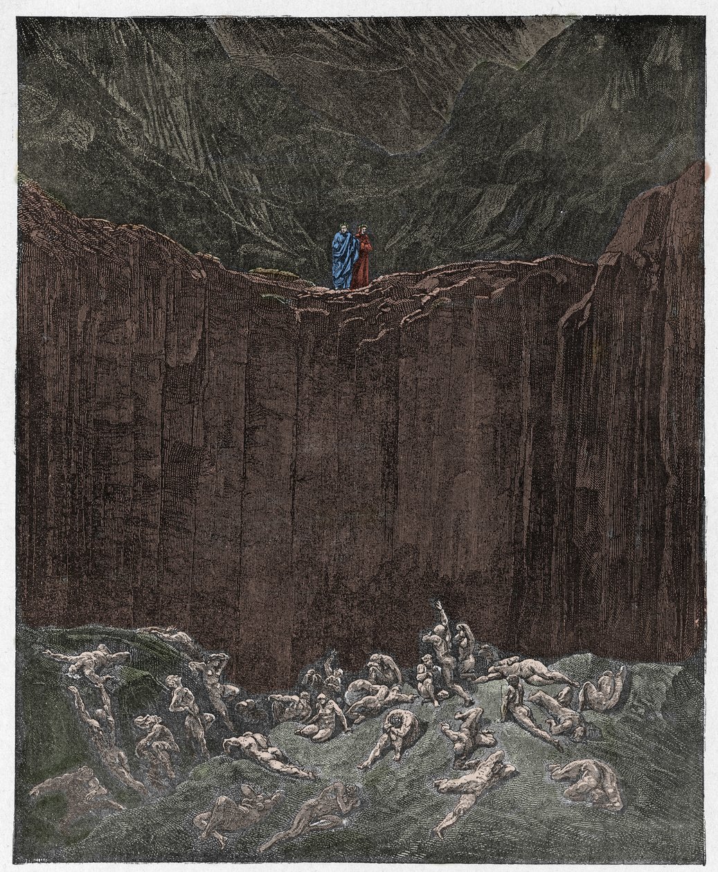 Inferno, Chant 29 : Les faussaires tourmentés dans la vallée, illustration de "La Divine Comédie" de Dante Alighieri, 1885 - Gustave Dore