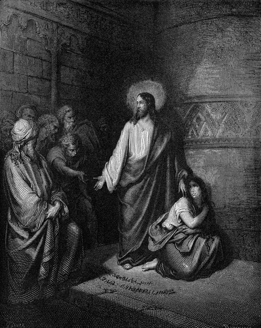 Jésus et la femme adultère - Gustave Dore