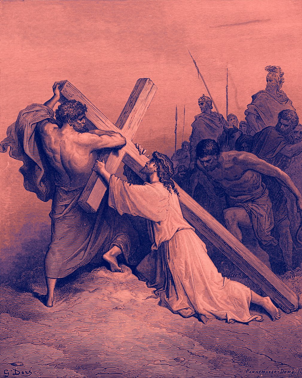 Jésus tombant sous la croix - Bible - Gustave Dore