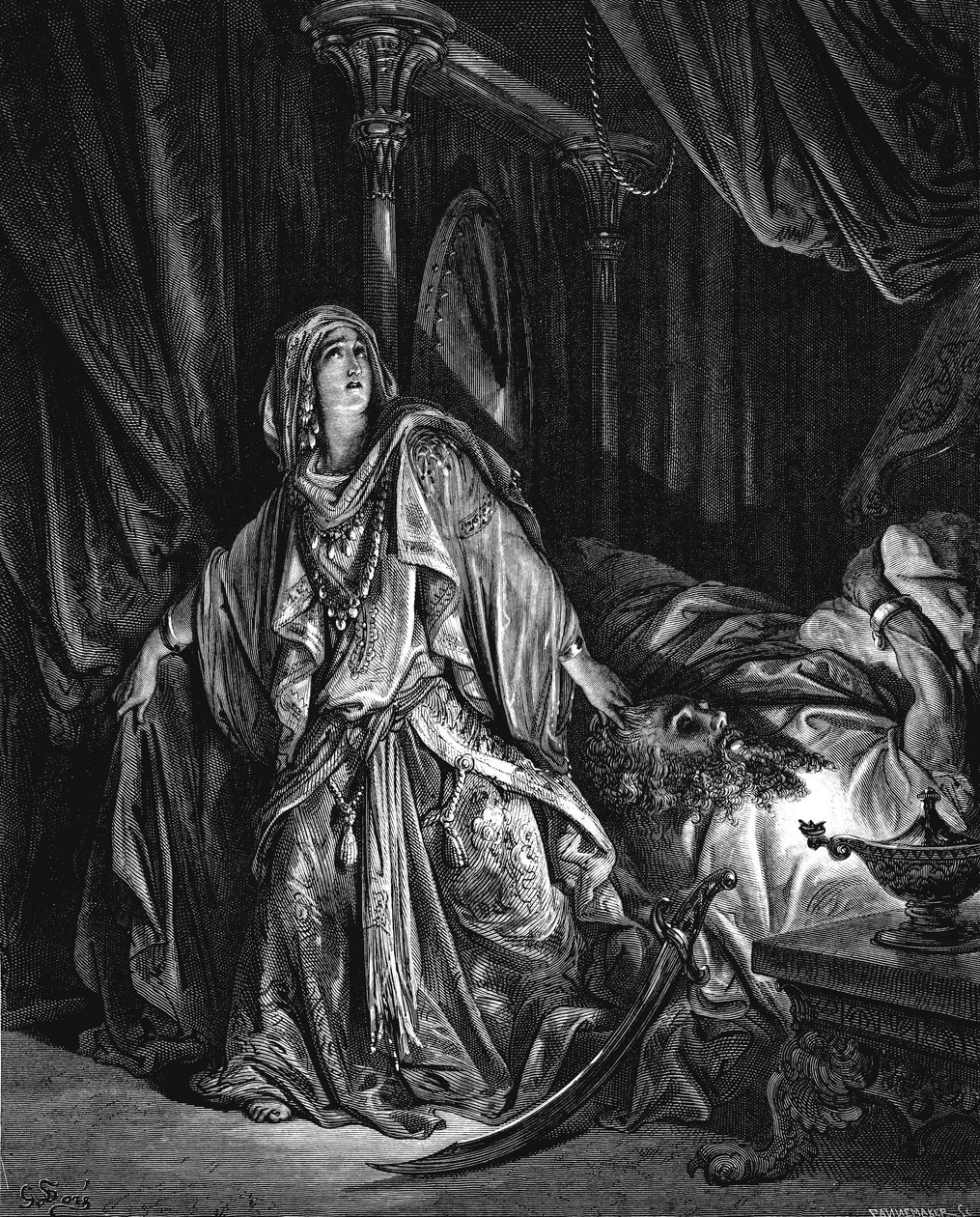 Judith sur le point de couper la tête d