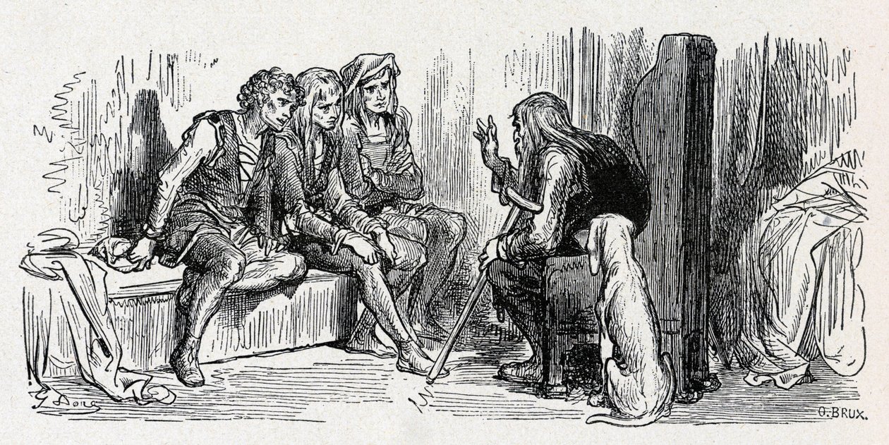 Le laboureur et ses enfants (gravure de 1861-1868) - Gustave Dore
