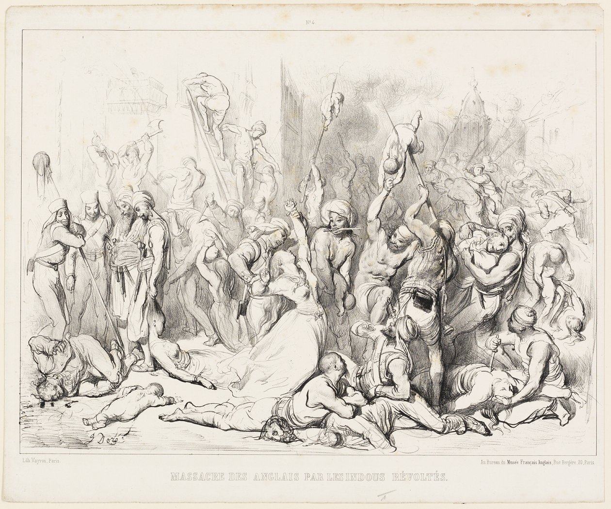 Massacre des Anglais par les Hindous Révoltés - Gustave Dore
