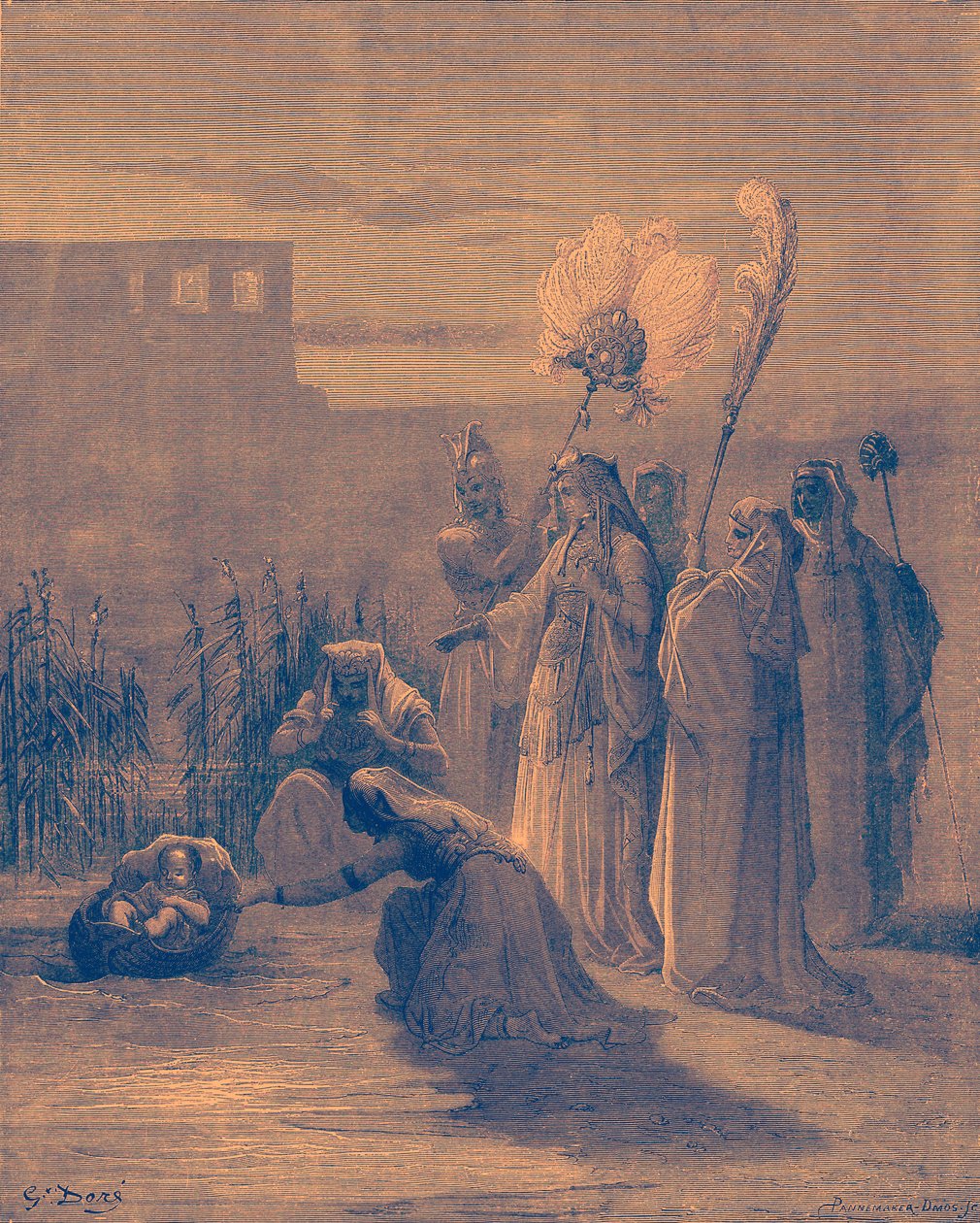 Moïse dans les joncs - Gustave Dore