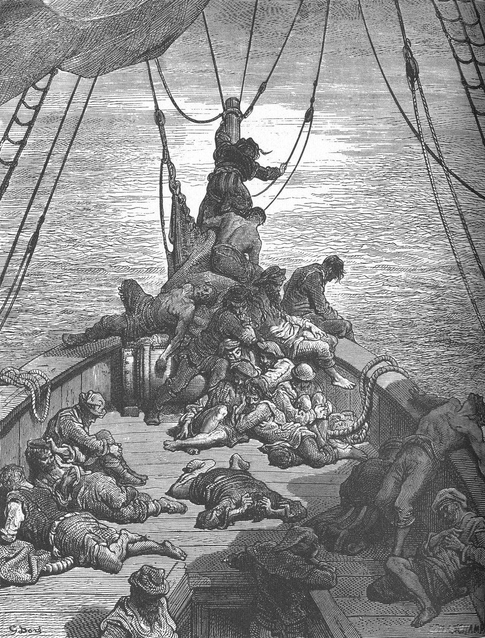 Une des illustrations de Gustave Doré pour Le Marin ancien, vers 1870 - Gustave Dore