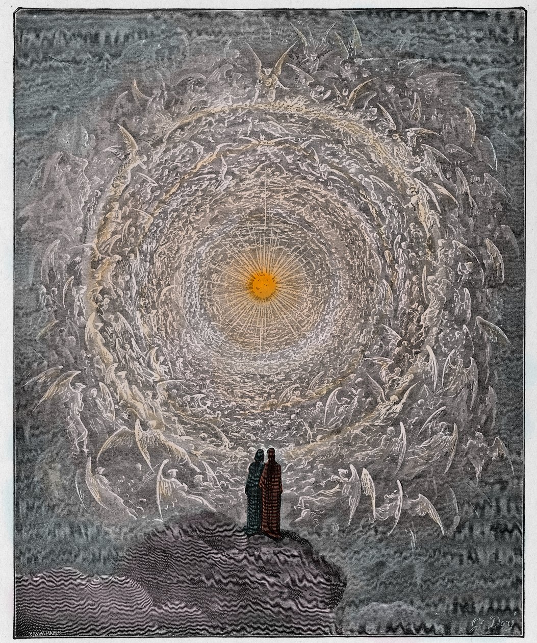 Paradis, Chant 31 : La foule des saints forme une rose dans l