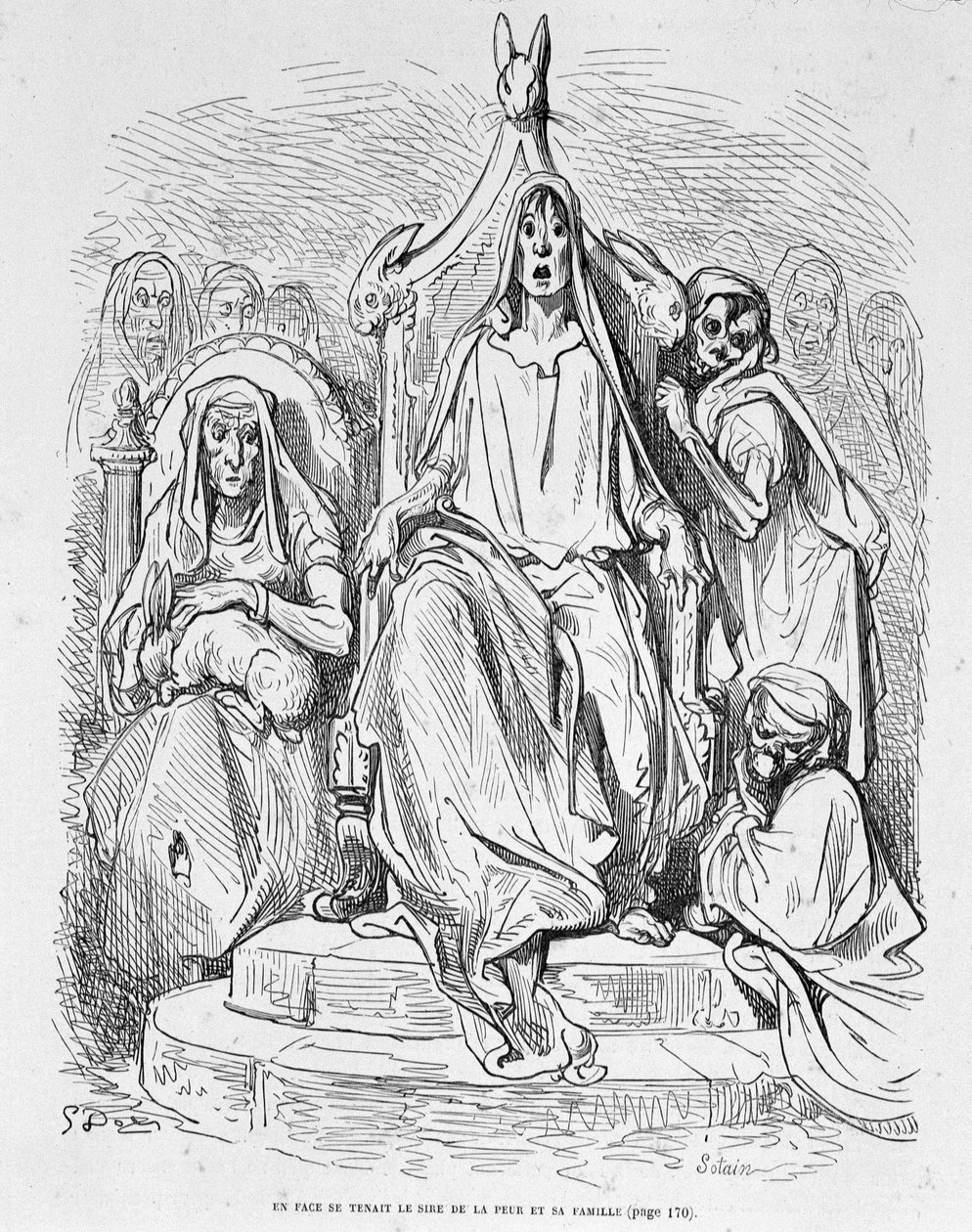 Personnification de la peur et sa famille - Gustave Dore