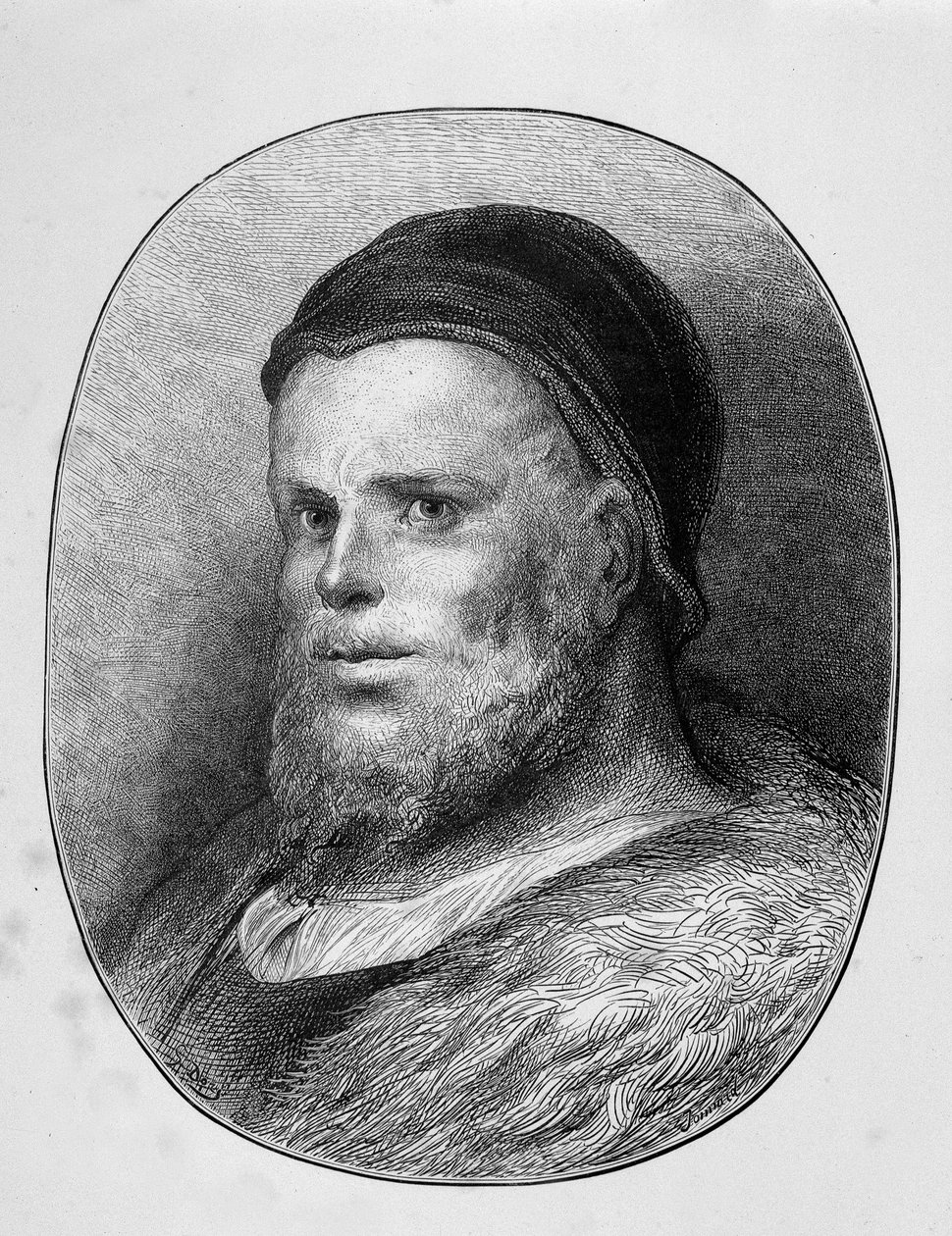 Portrait de Rabelais jeune - gravure, par Gustave Doré - Gustave Dore