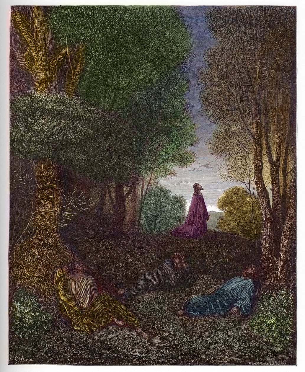 Prière de Jésus au Jardin des Oliviers - gravure dans "La Bible illustrée" par Gustave Doré (1832-1883) - Gustave Dore