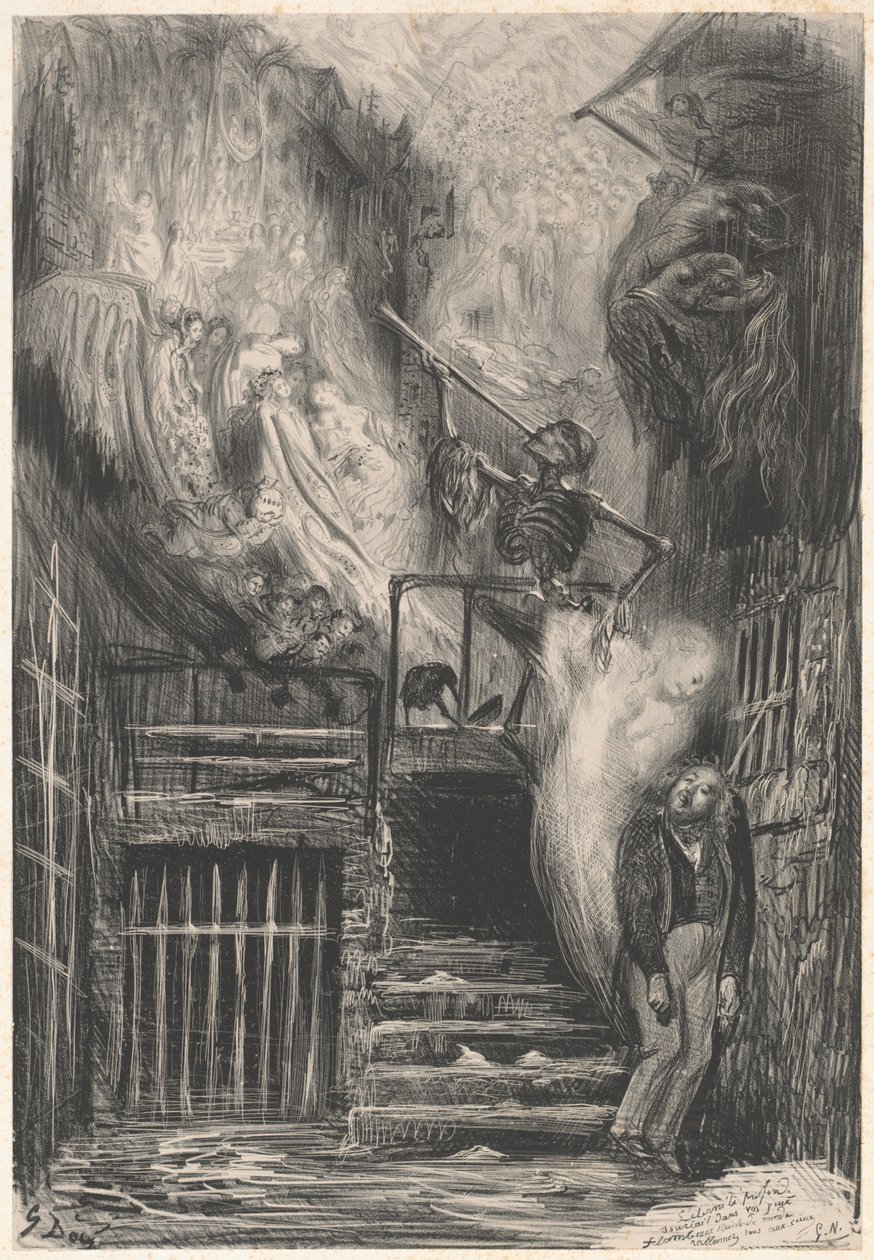 Rue de la Vieille lanterne [Le suicide de Gérard de Nerval] - Gustave Dore
