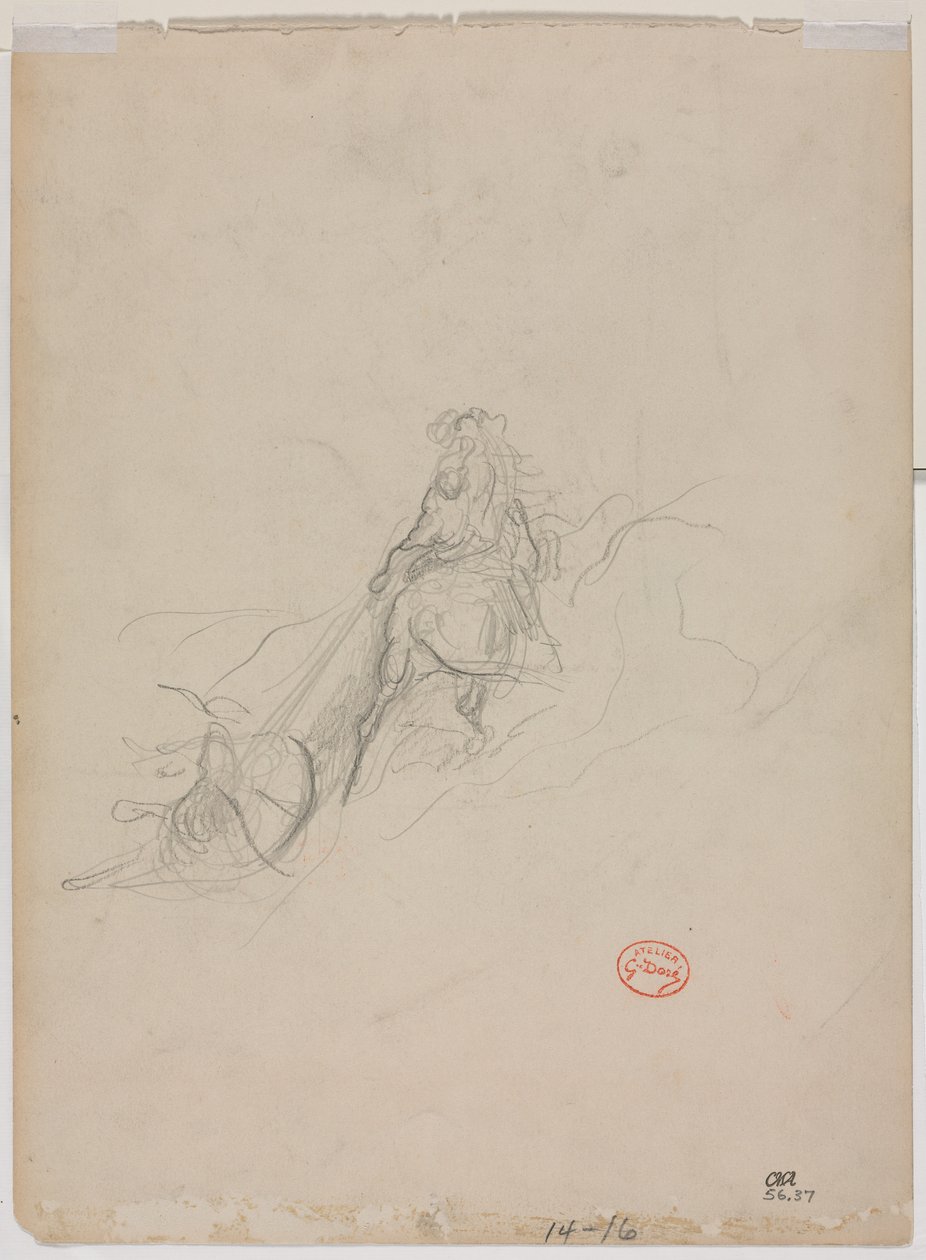 Esquisse de Scène de Chasse - Gustave Dore