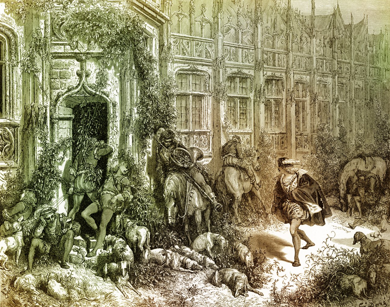 La Belle au bois dormant (gravure) - Gustave Dore