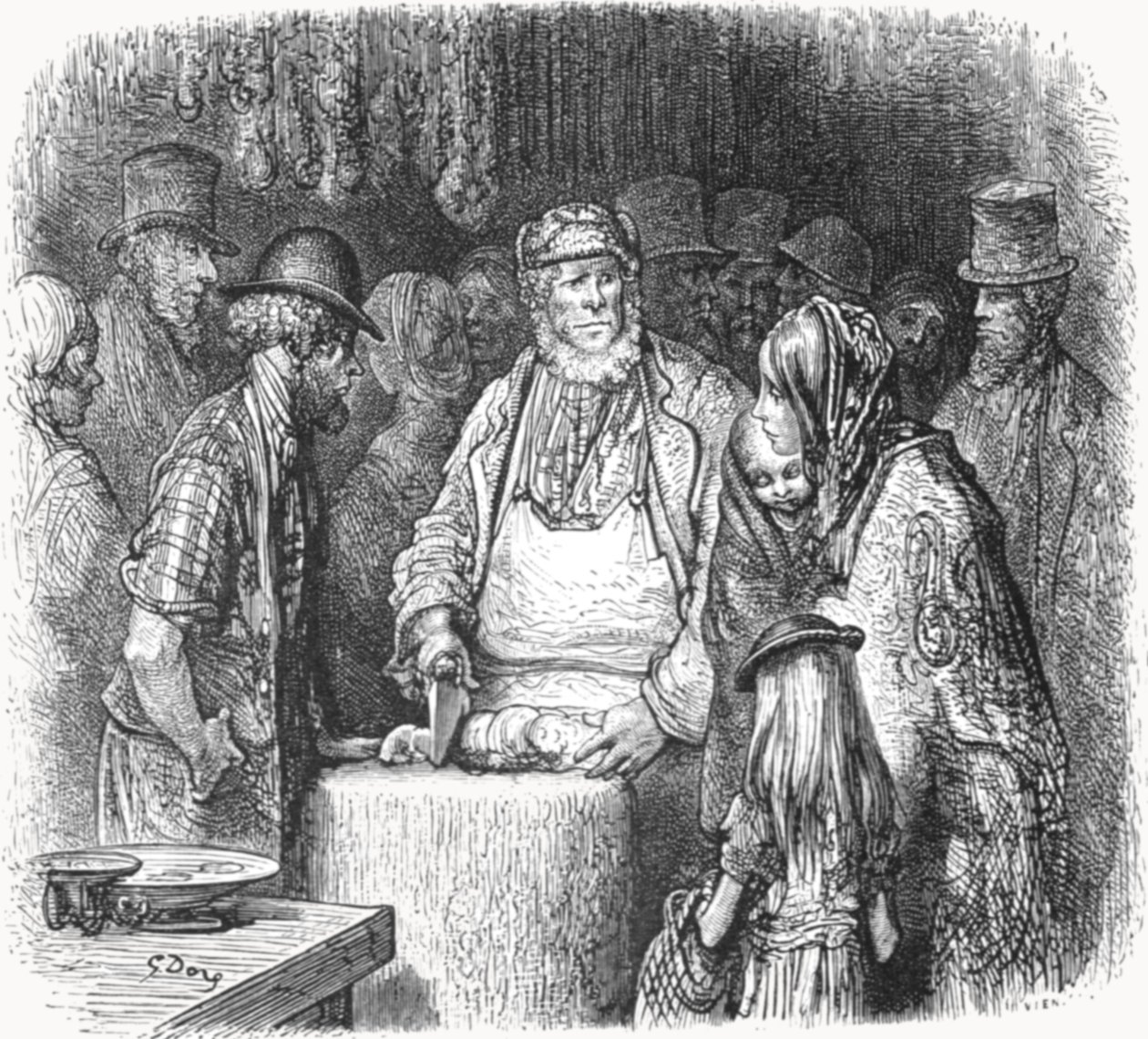 Le boucher - Newport Market Alley - Gustave Dore