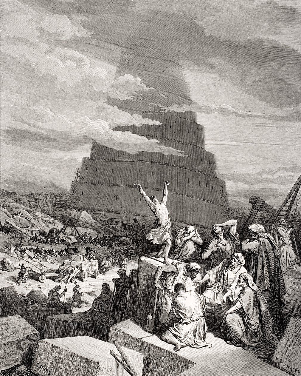 La Confusion des langues, Genèse 11:7-9, illustration de la 