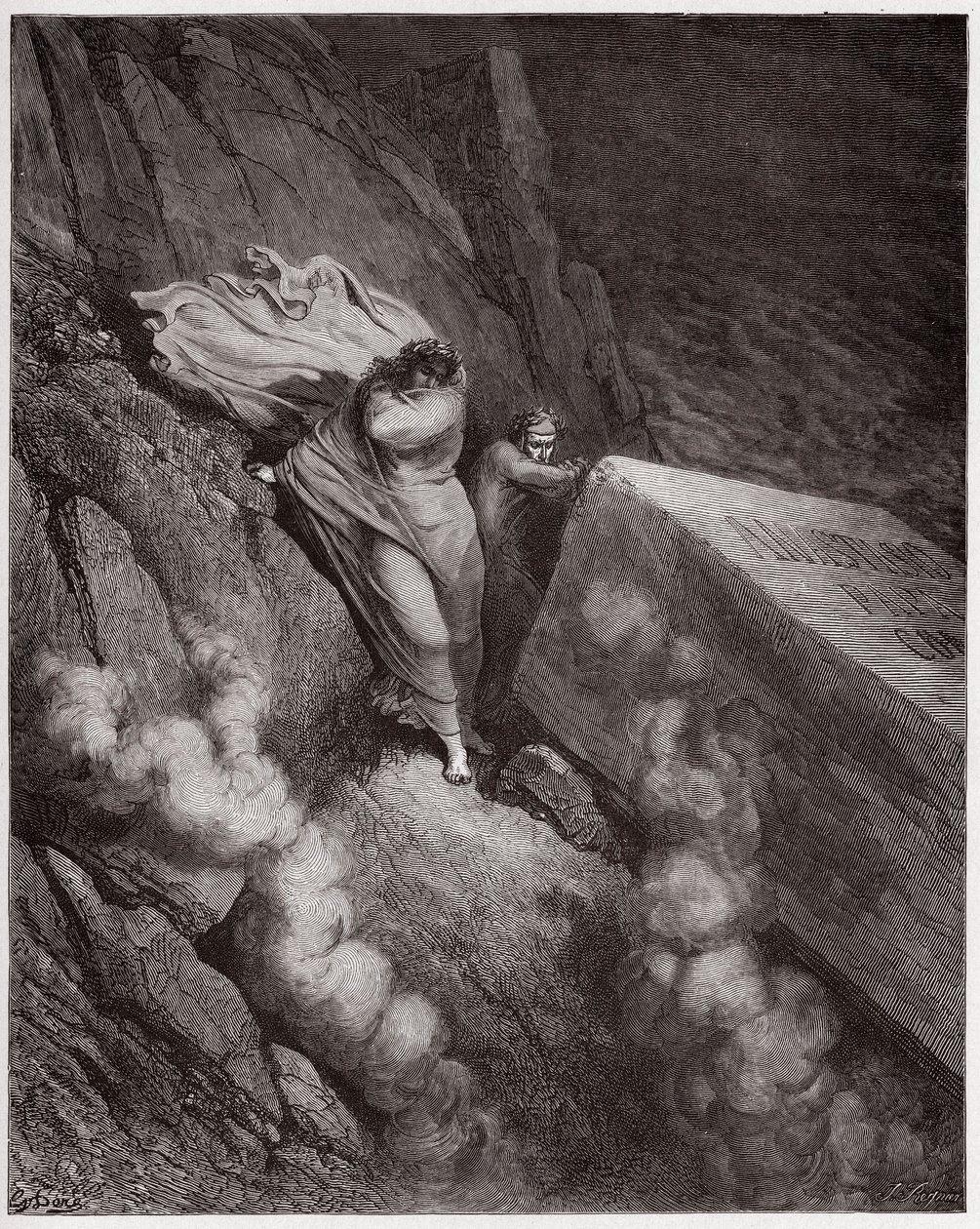 La Divine Comédie, Enfer, Chant 11: La tombe brûlante du pape Anastase II - Illustration de Gustave Doré - Gustave Dore
