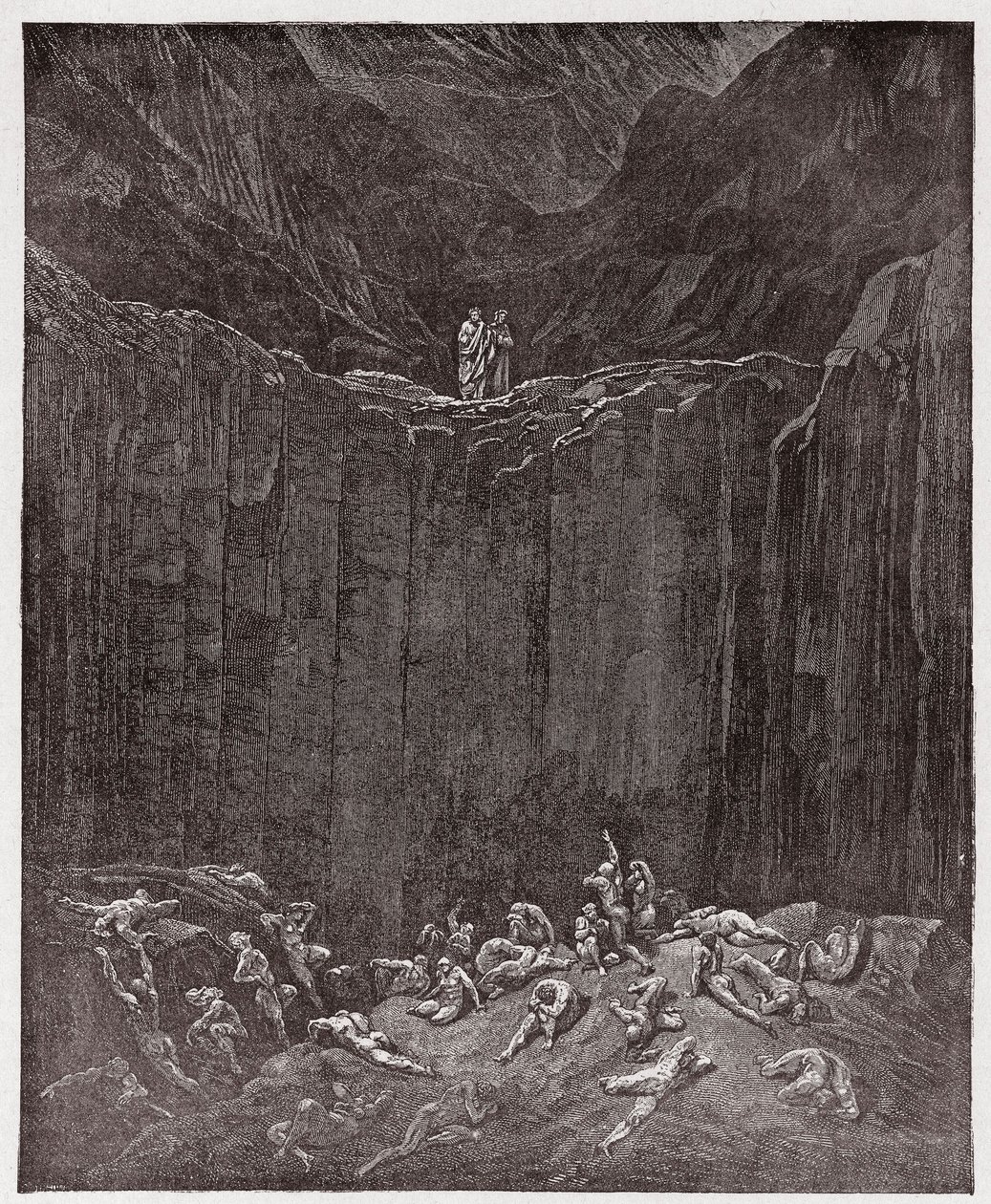 La Divine Comédie, Inferno, Chant 29 : Les faussaires tourmentés dans la vallée - par Dante Alighieri (1265-1321) - Illustration de Gustave Doré (1832-1883). - Gustave Dore