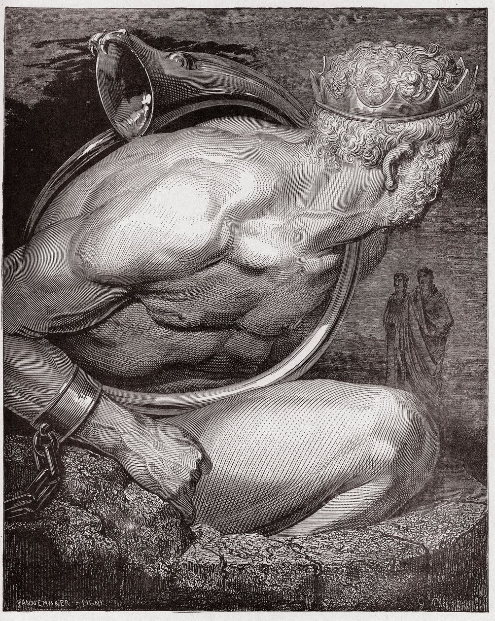 La Divine Comédie, Inferno, Chant 31 : Nimrod parmi les géants - par Dante Alighieri (1265-1321) - Illustration de Gustave Doré (1832-1883). - Gustave Dore