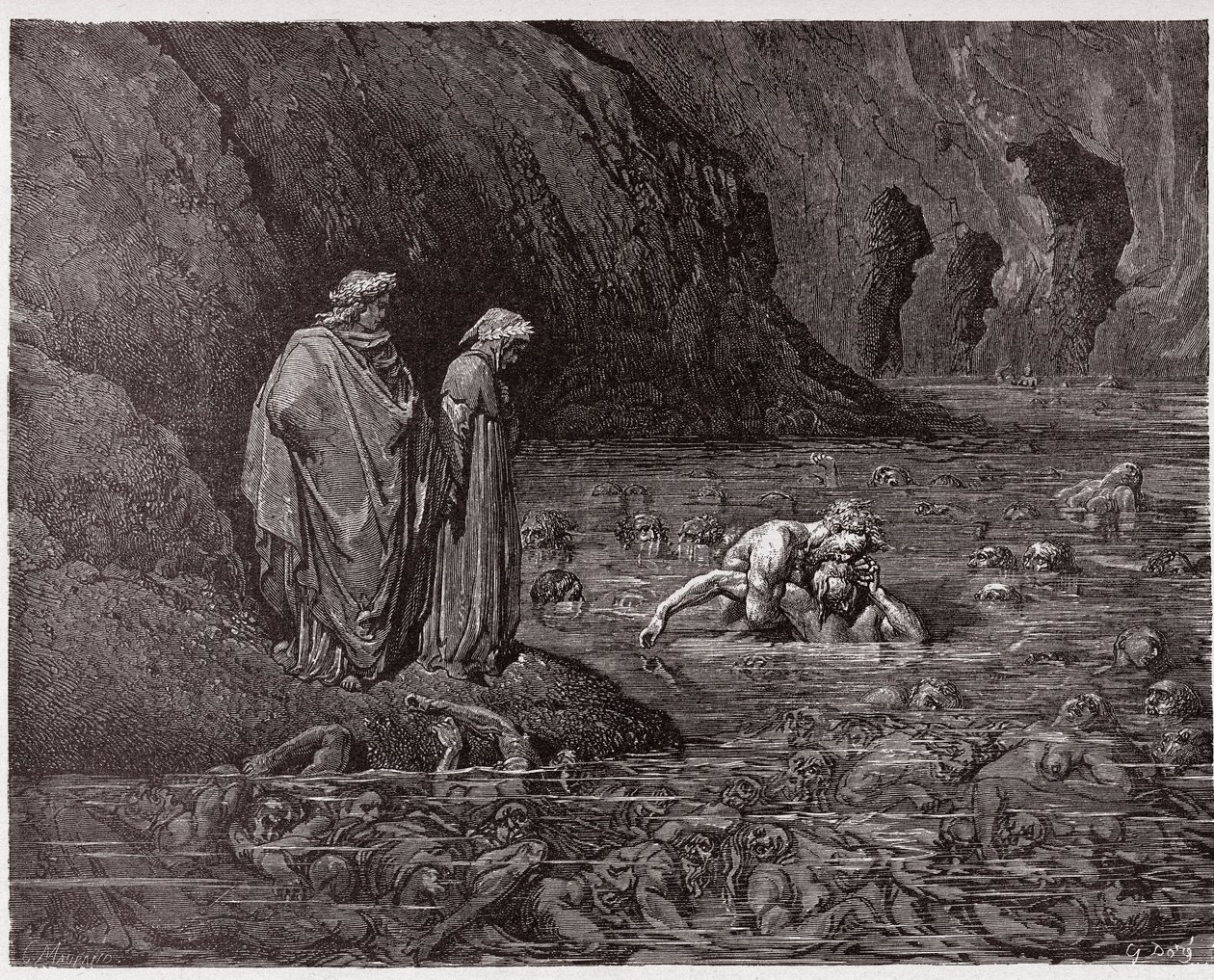 La Divine Comédie, Inferno, Chant 32 : Ugolin ronge la tête de l