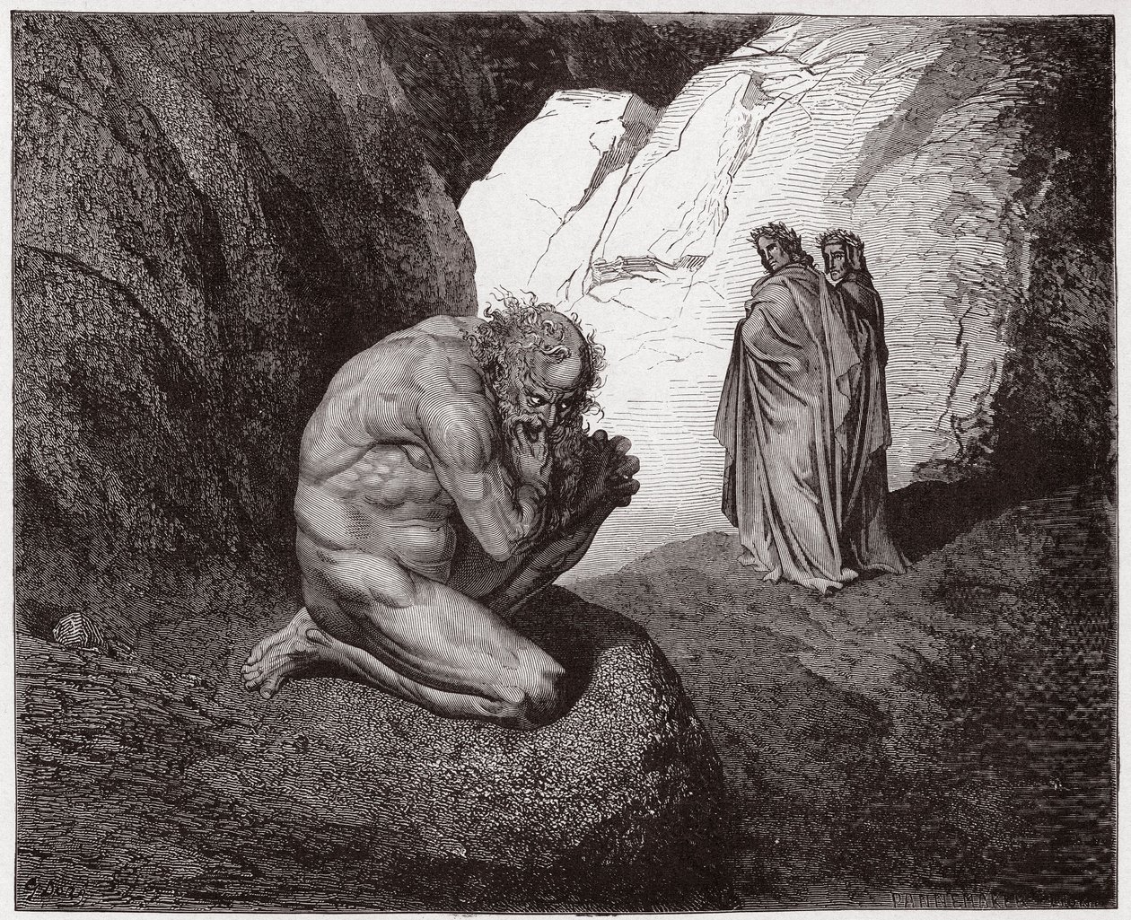 La Divine Comédie, Enfer, Chant 7: Virgile réprimande Plutus à l