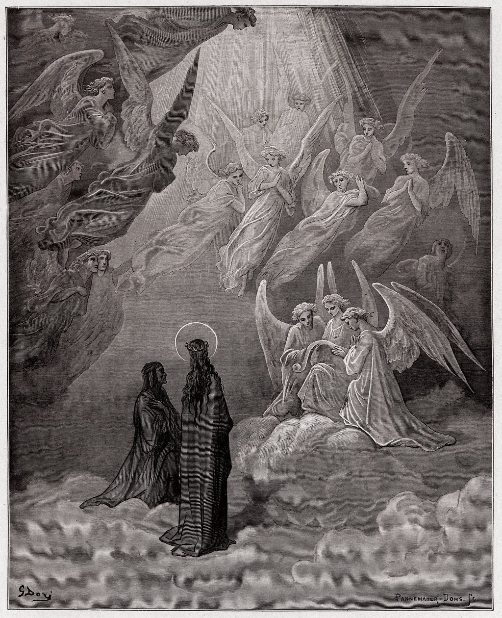 La Divine Comédie, Paradiso, Chant 20 : Les âmes lumineuses chantent - par Dante Alighieri (1265-1321) - Illustration par Gustave Doré (1832-1883) - Gustave Dore
