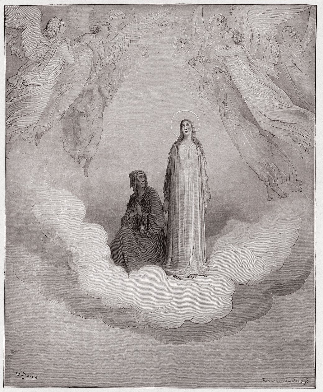 La Divine Comédie, Paradis, Chant 21: Bienheureuse Béatrice dans le septième cercle - Illustration de Gustave Doré - Gustave Dore