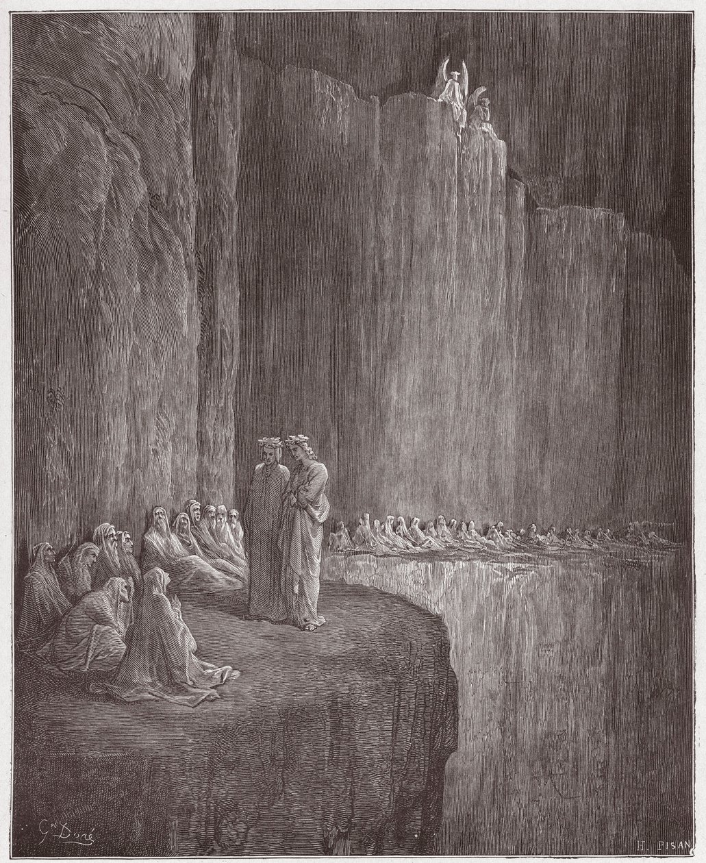 La Divine Comédie, Purgatorio, Chant 13 : Sapia purifie sa vie coupable - par Dante Alighieri (1265-1321) - Illustration par Gustave Doré (1832-1883) - Gustave Dore