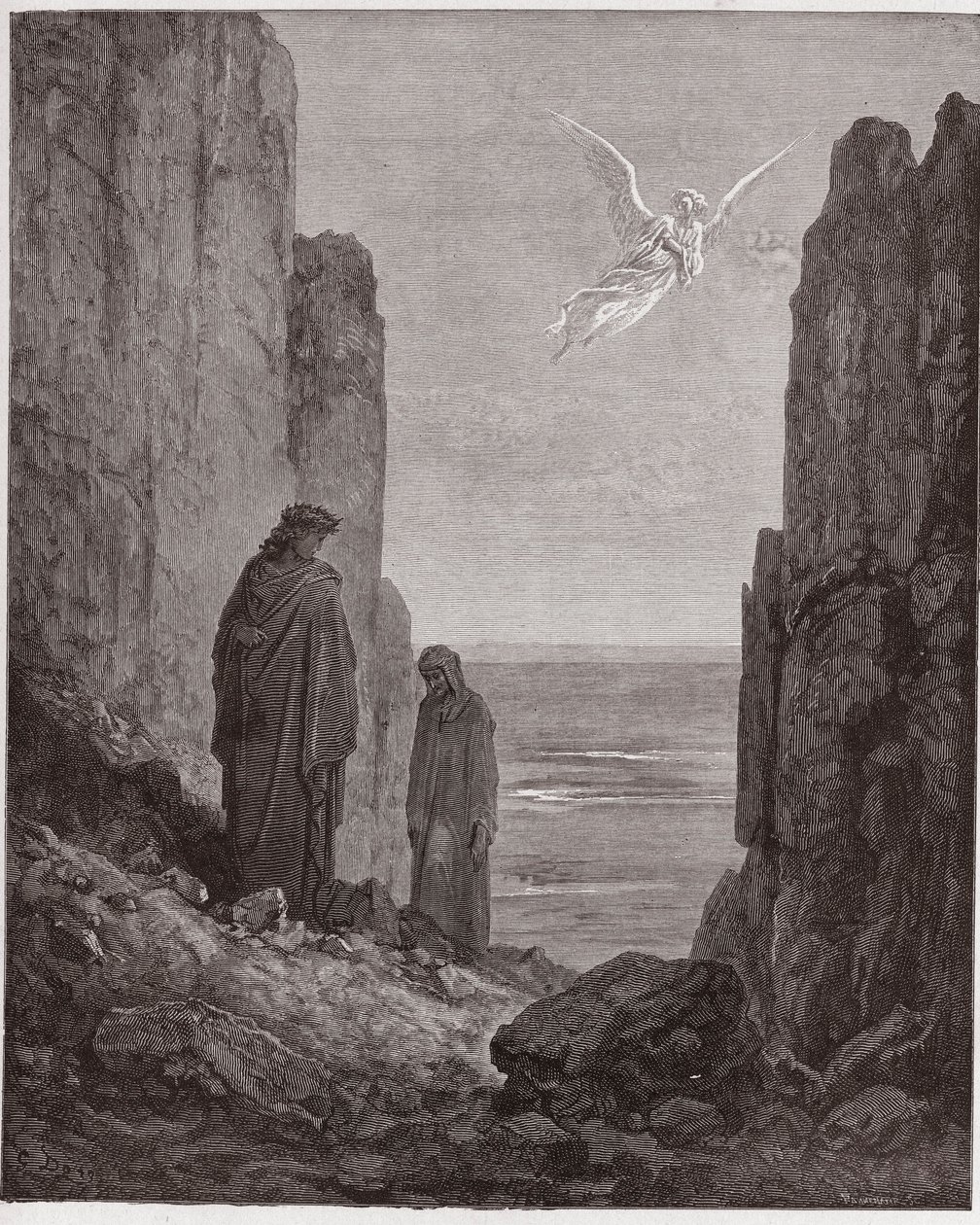 La Divine Comédie, Purgatoire, Chant 19: Les poètes montent au cinquième cercle - Illustration de Gustave Doré - Gustave Dore