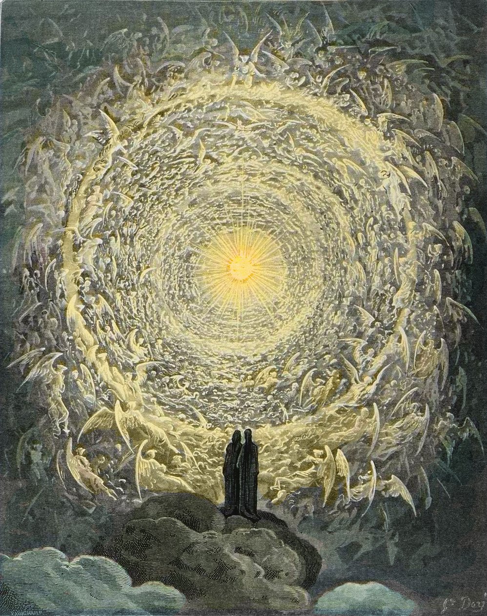 La Divine Comédie, Paradiso, Chant 31 : La foule des saints forme une rose dans l