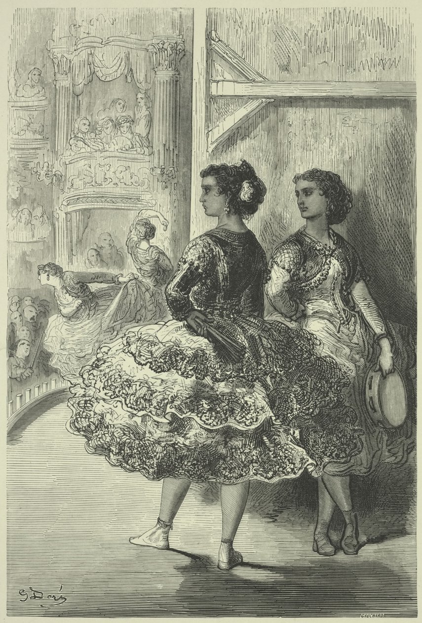 Le Fandango au Théâtre San Fernando, Séville - Gustave Dore