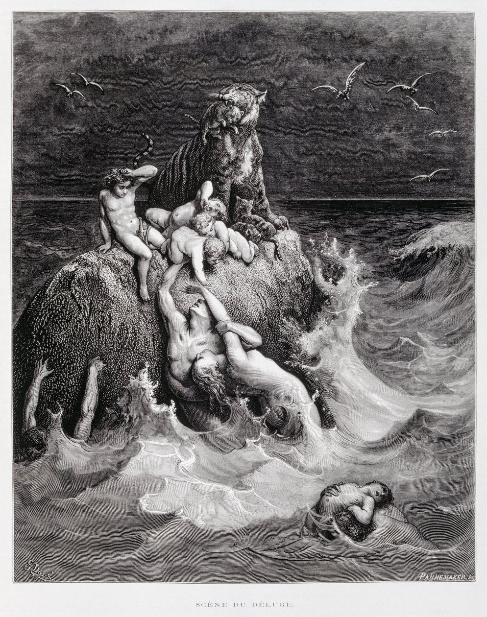 Le Grand Déluge, Illustration de la Bible de Doré - Gustave Dore