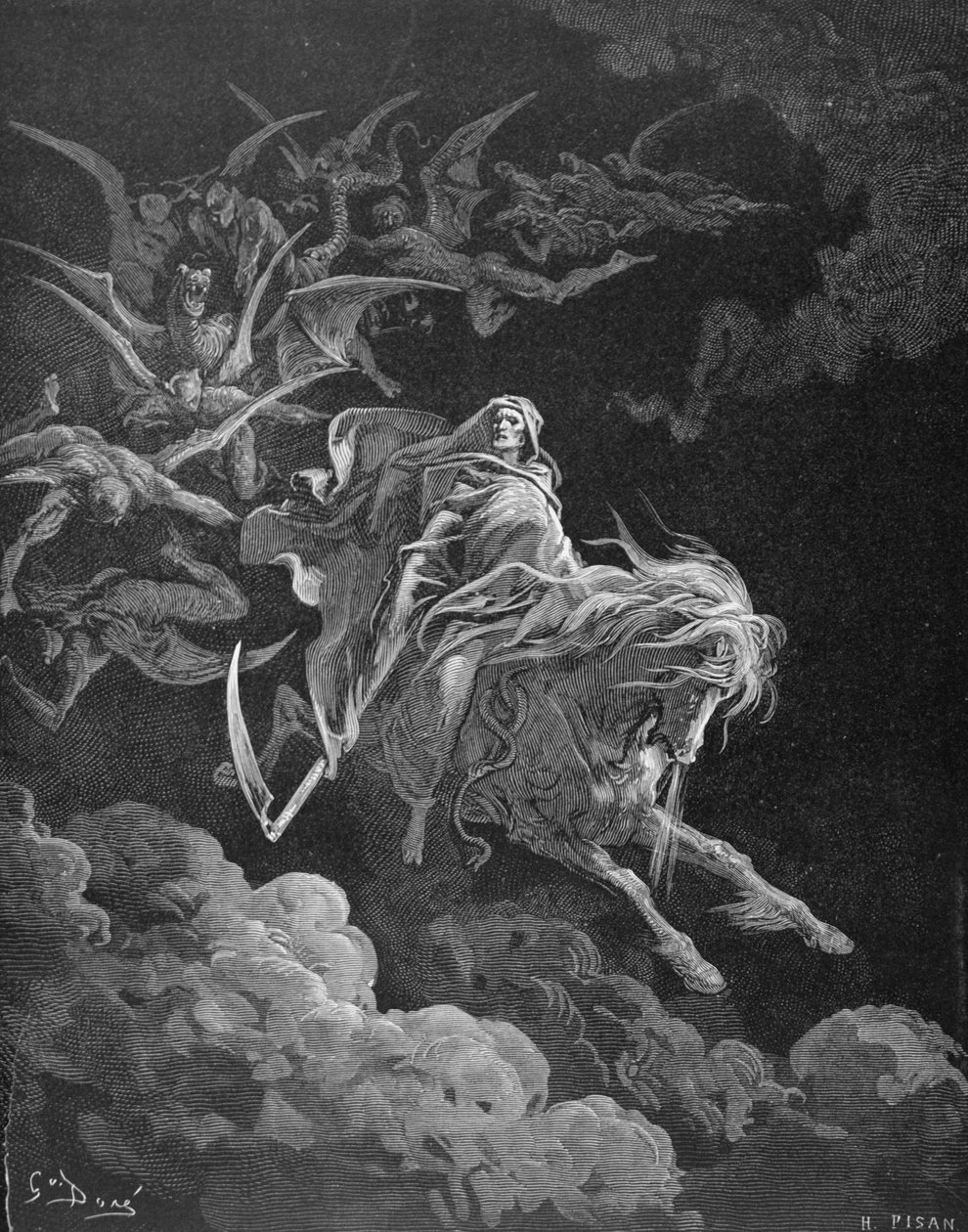 La Vision de la Mort, gravée par Heliodore Joseph Pisan vers 1868 - Gustave Dore