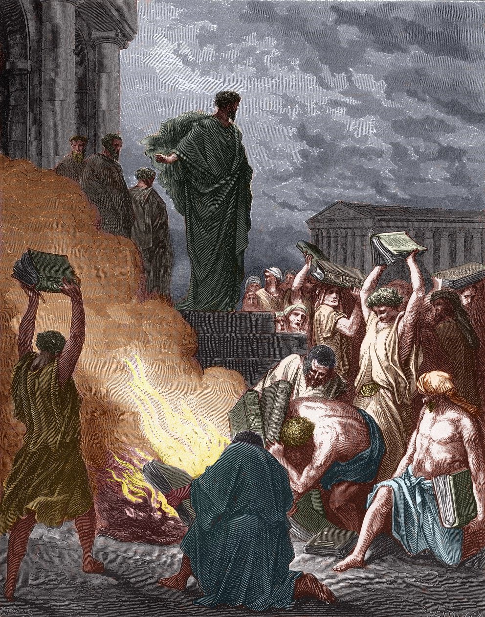 La prédiction de Saint Paul à Éphèse. Les Juifs qui pratiquaient l
