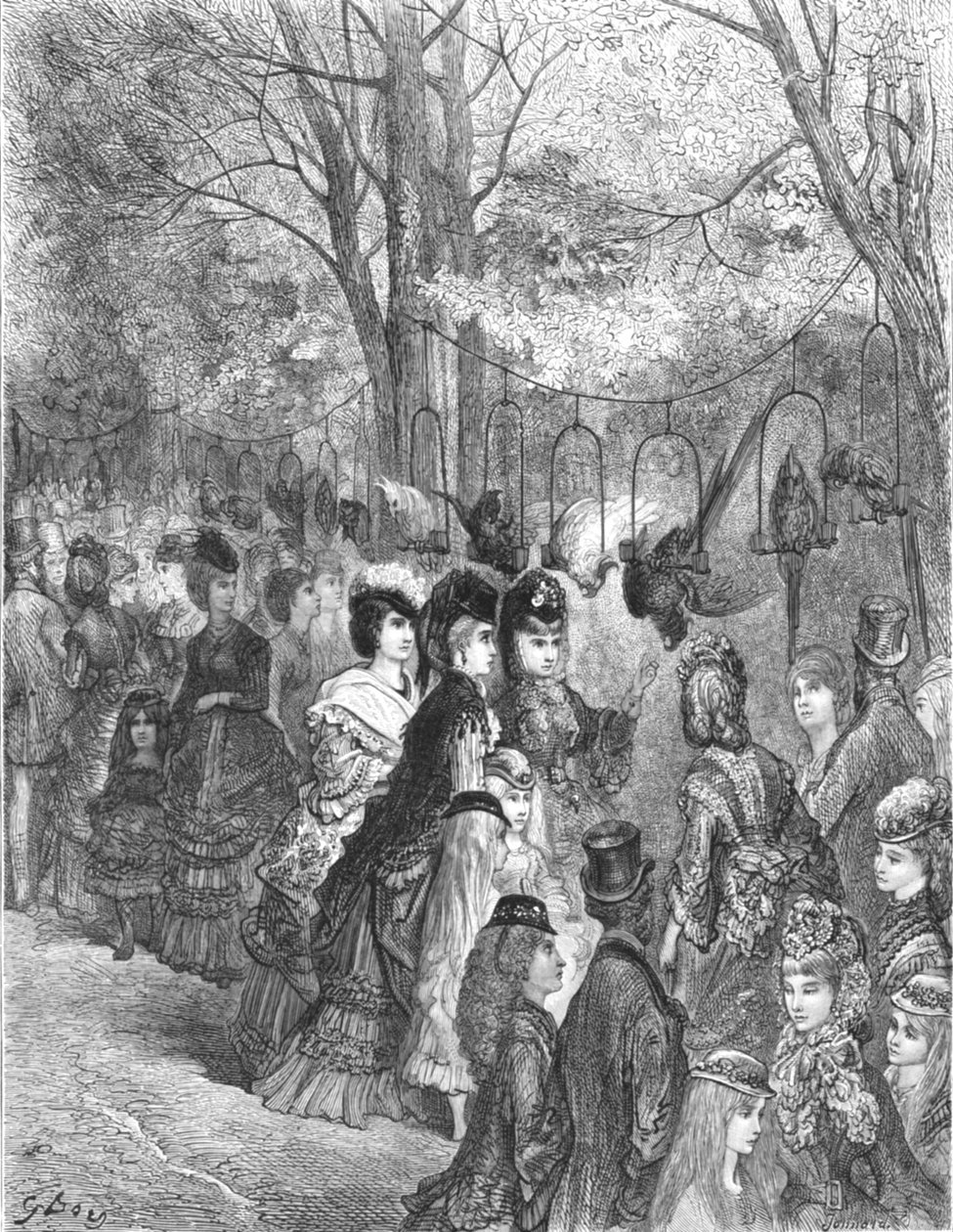 Jardins zoologiques - La Promenade des Perroquets, 1872 - Gustave Dore
