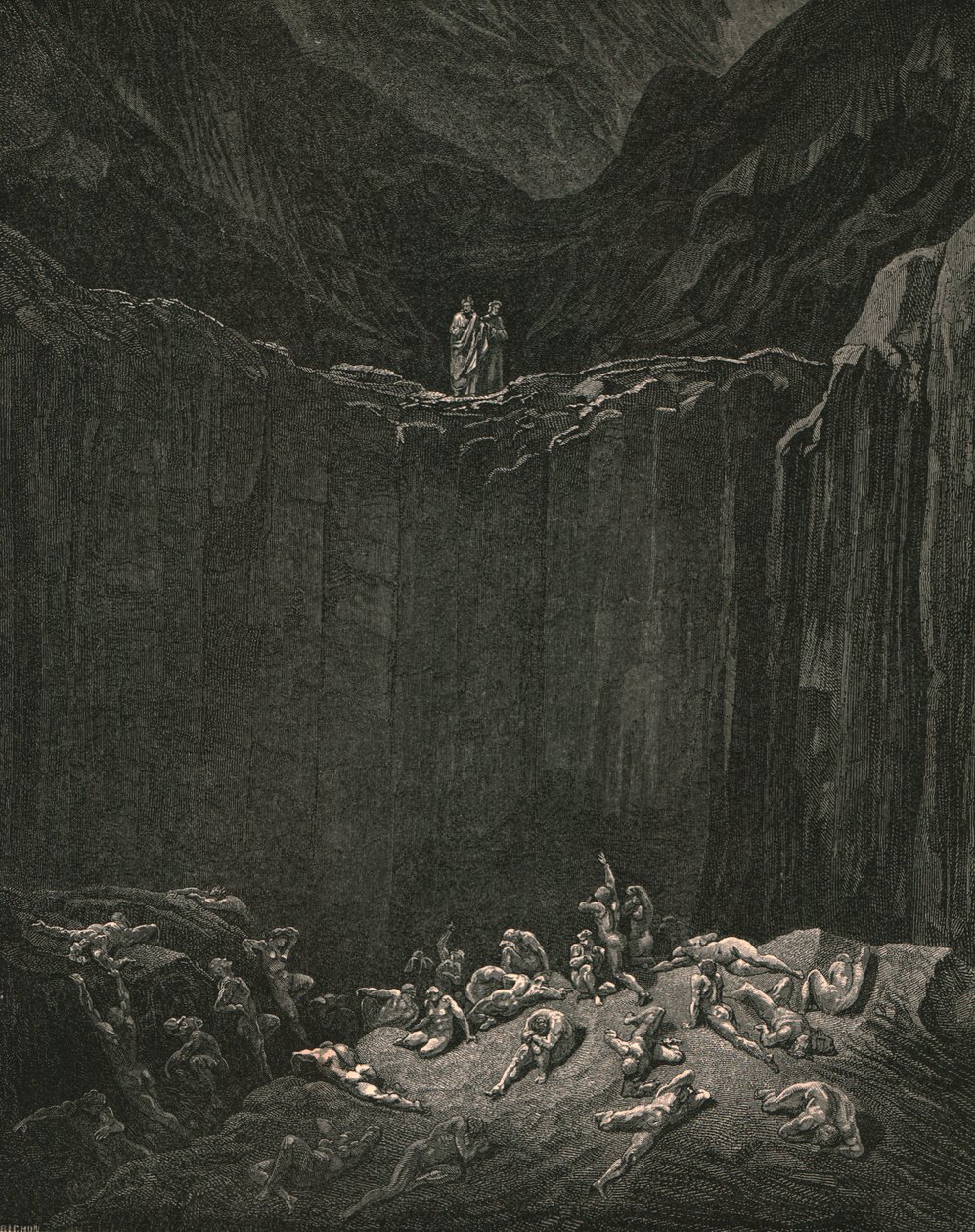 ...la justice tout-recherchante, condamne à la punition les faussaires - Gustave Dore