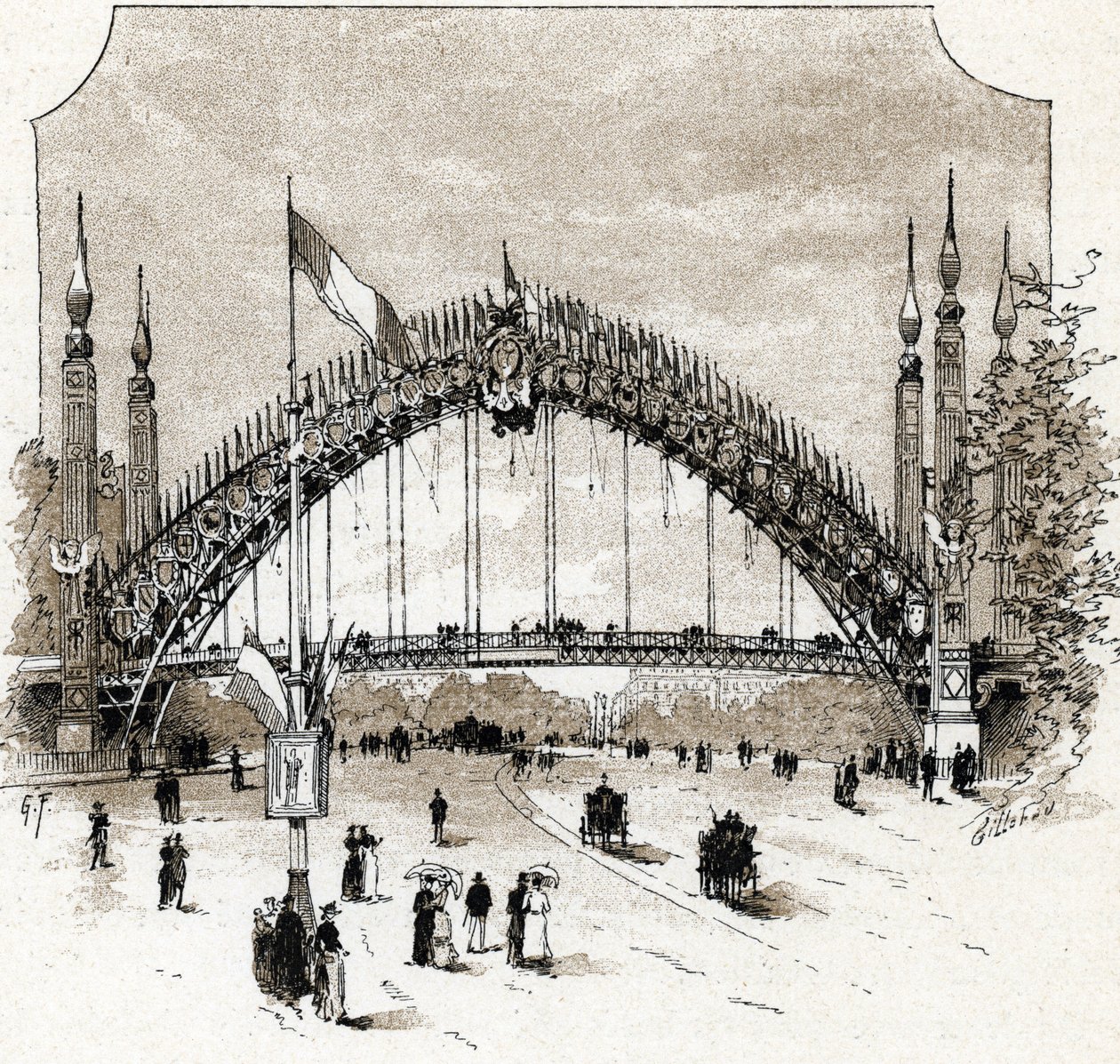Vue de la passerelle du Pont de l
