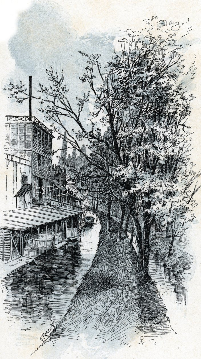 Vue des deux rivières Bièvre depuis le Boulevard d