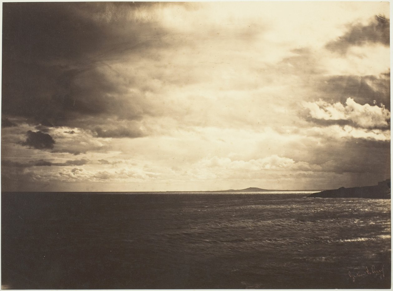 Ciel nuageux, mer Méditerranée - Gustave Le Gray