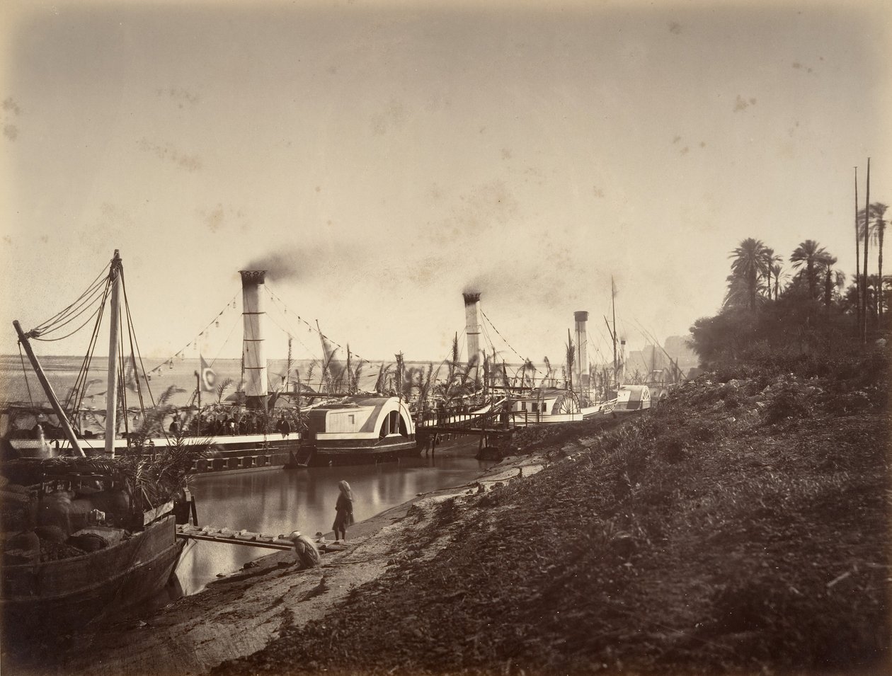 Fête de S. A. Ismaïl Pacha à bord des bateaux de LL. A A. les princes, janvier 1867 - Gustave Le Gray