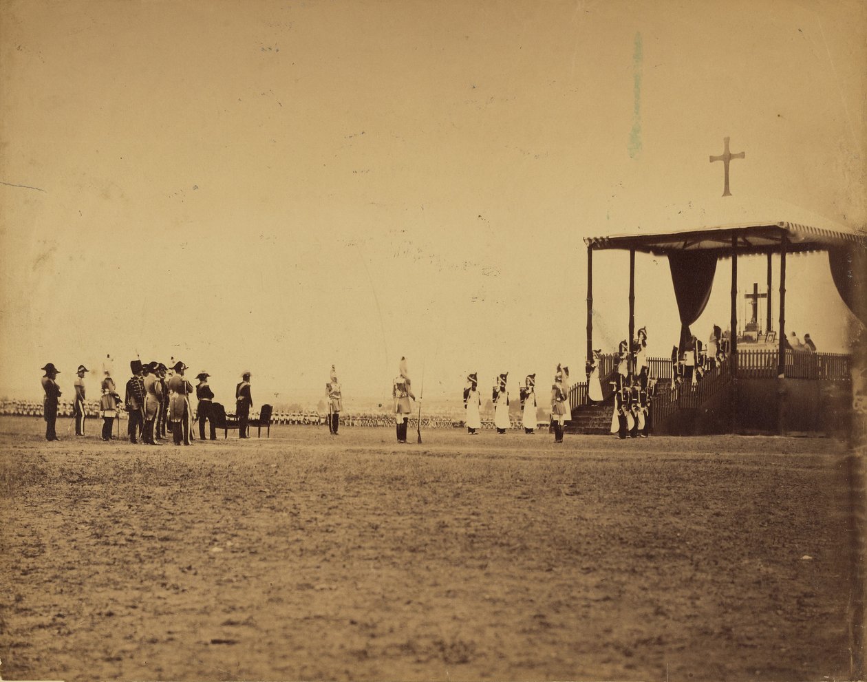 [La messe militaire..Camp de Chalons...présence de l